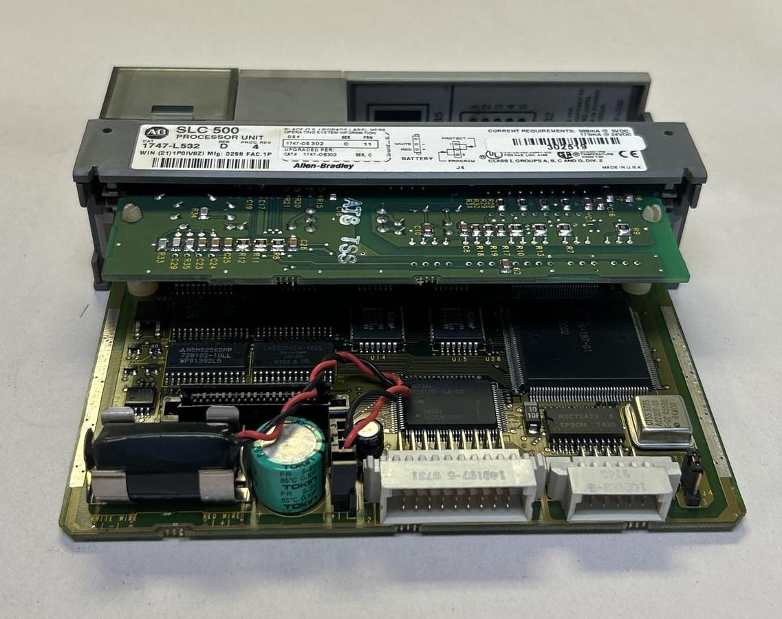 Used ALLEN BRADLEY,1747-L532,SER D SLC500 PROCESSOR UNIT