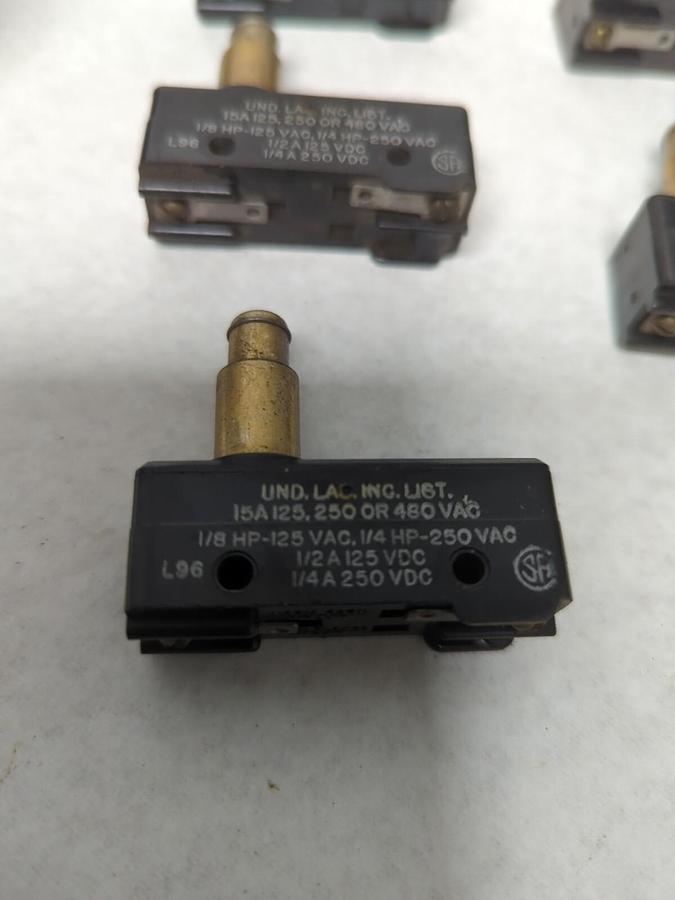 HONEYWELL MICRO SWITCH,YZ-7RQ,SNAP ACTION LIMIT SWITCH LOT OF 5