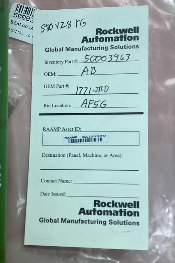Used ALLEN BRADLEY,1771-IBD,SER B INPUT MODULE REFURBISHED
