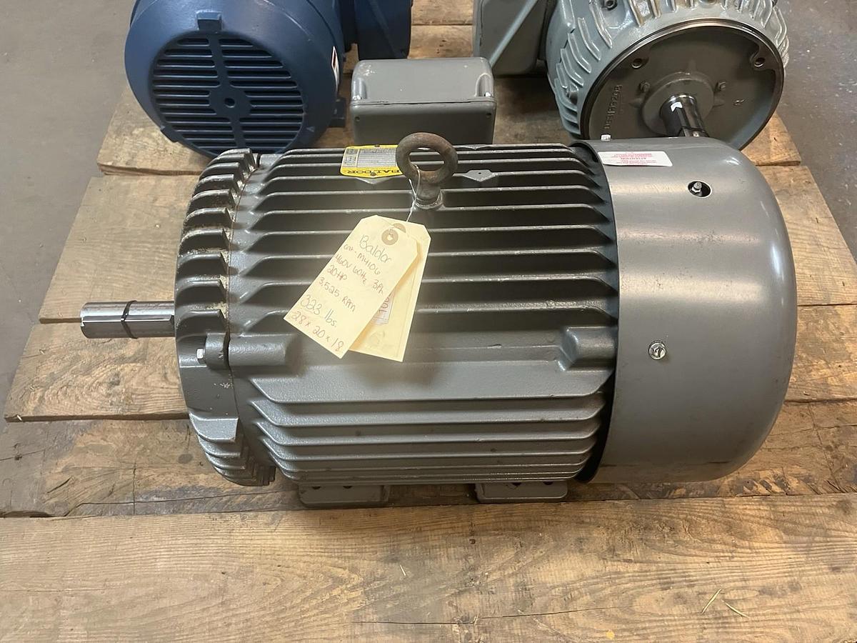 Used BALDOR,M4106,MOTOR 20HP 3525RPM 3PH 286U