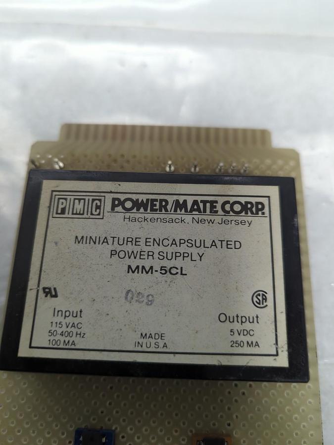 Used POWER/MATE,MM-5CL,POWER SUPPLY + CC-4468 MELT RATE ALARM CARD USED