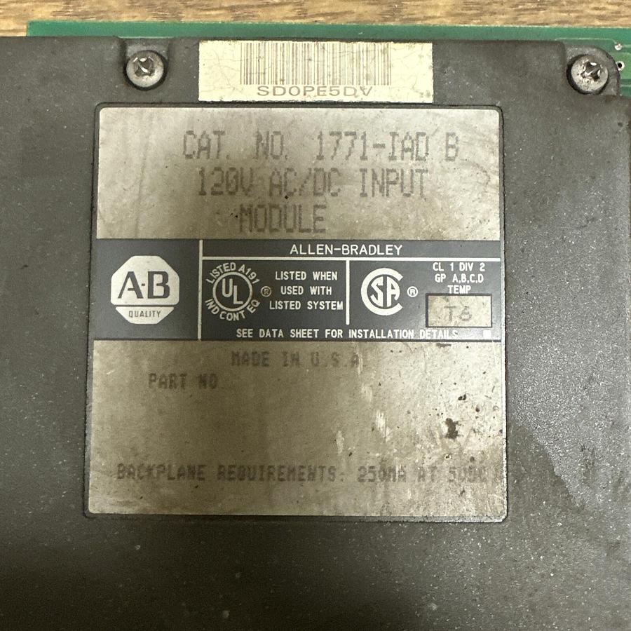 Used Alen Bradley,1771-IAD B,Input Module