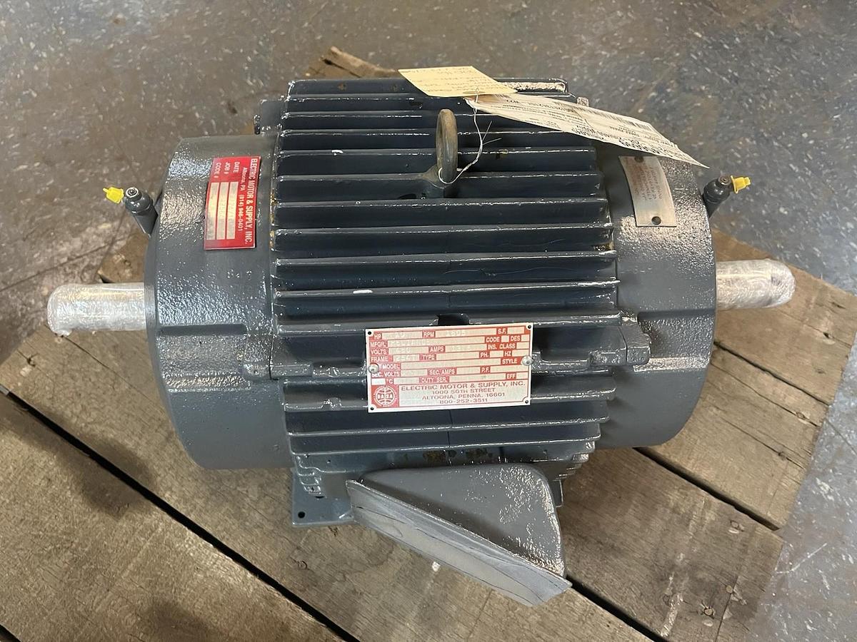 Used RELIANCE,254T,DUAL SHAFT MOTOR 10HP 1605RPM 3PH