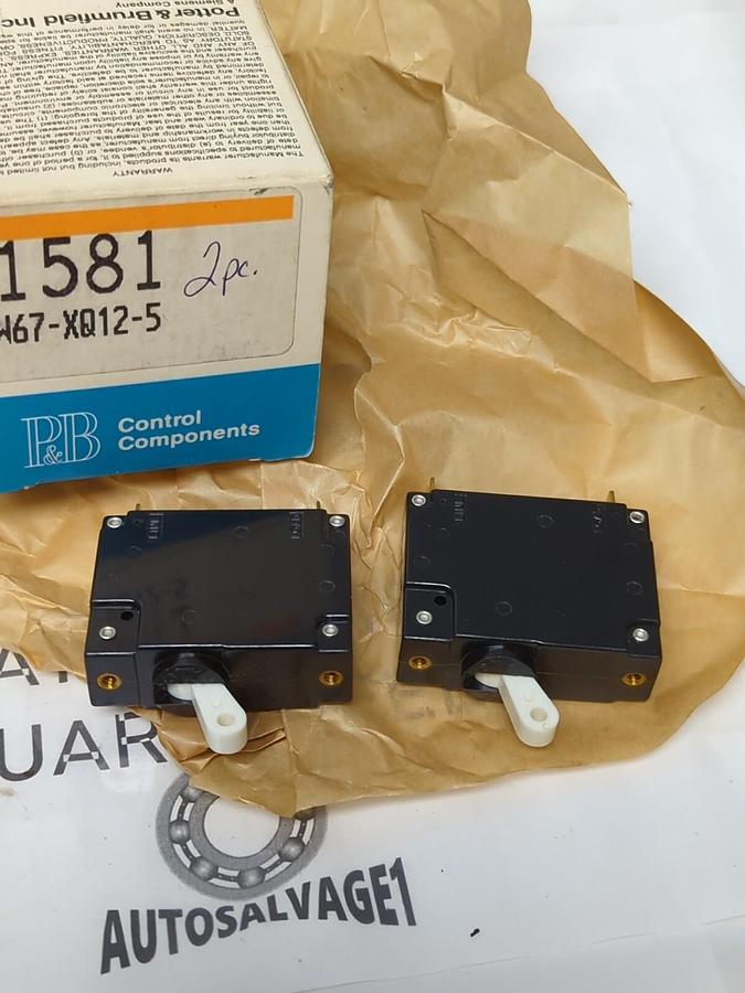 POTTER & BRUMFIELD,W67-XQ12-5,CIRCUIT BREAKER 1 POLE 5 AMP BOX OF 2