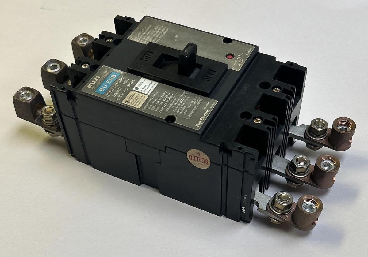 Used FUJI ELECTRIC,BU-ESB3050,CIRCUIT BREAKER 50A 600V 3P