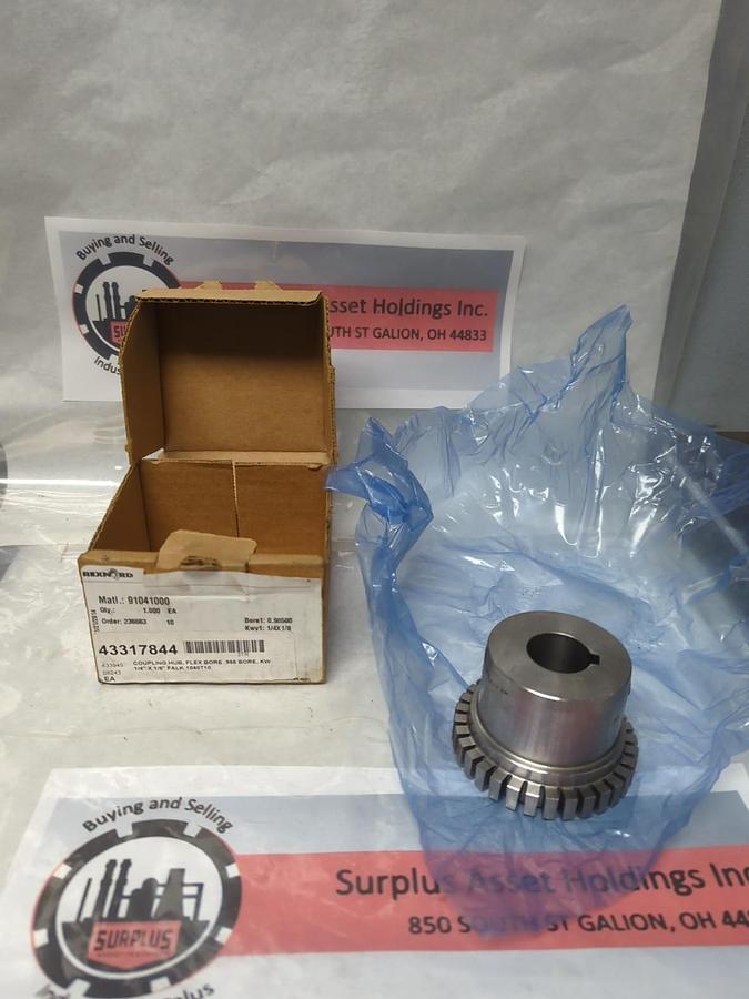 REXNORD,91041000,COUPLING HUB .98500 INCH BORE 1/4X1/8 INCH KW NOS
