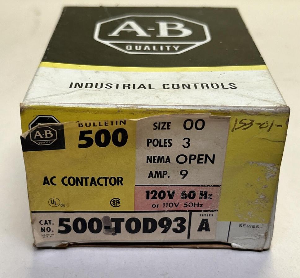 ALLEN BRADLEY,500-T0D930,AC CONTACTOR NOS