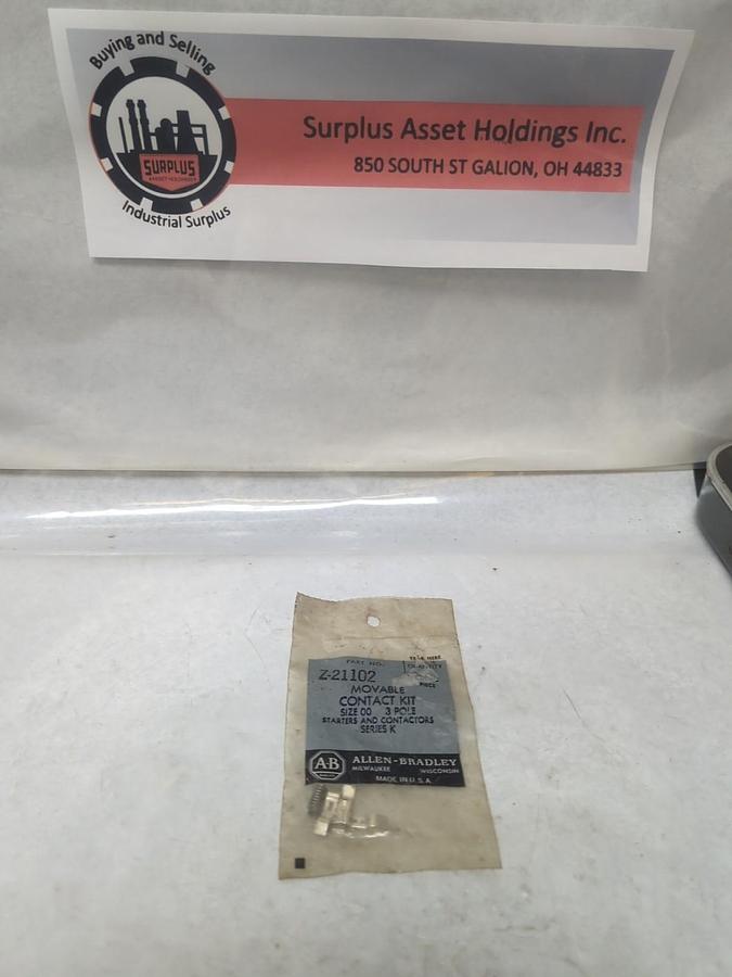ALLEN BRADLEY,Z-21102,MOVABLE CONTACT KIT 3-POLE SIZE 00 SERIES K NOS