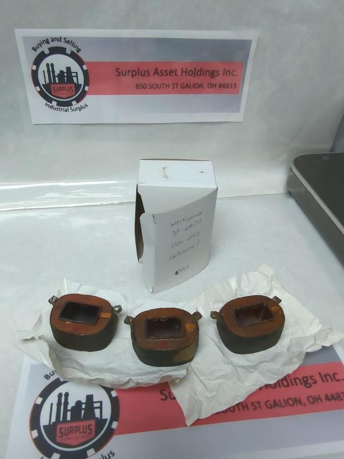Used WESTINGHOUSE,3P N#130,MAGNETIC COIL 110V 60CY LOT OF 3 PRE-OWNED