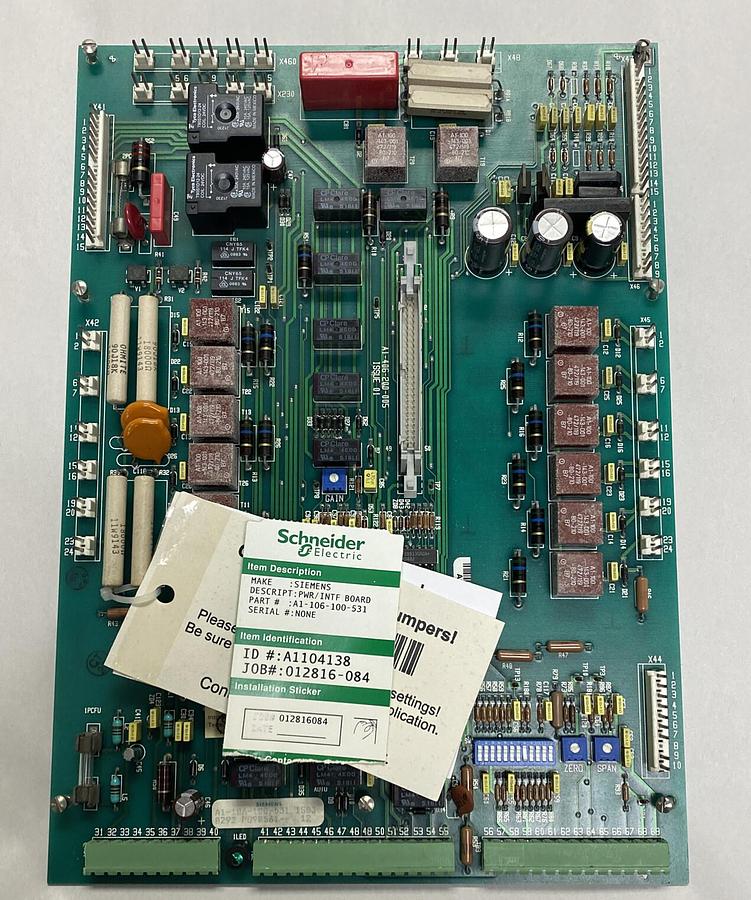 Used SIEMENS,A1-106-100-531,POWER INTERFACE BOARD REFURBISHED