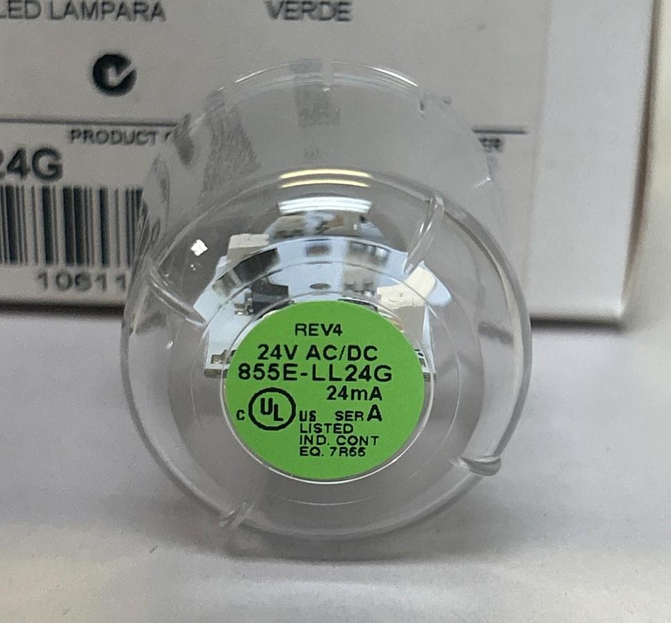 Used ALLEN BRADLEY,855E-LL24G,GREEN LED REPLACEMENT LAMP NEW