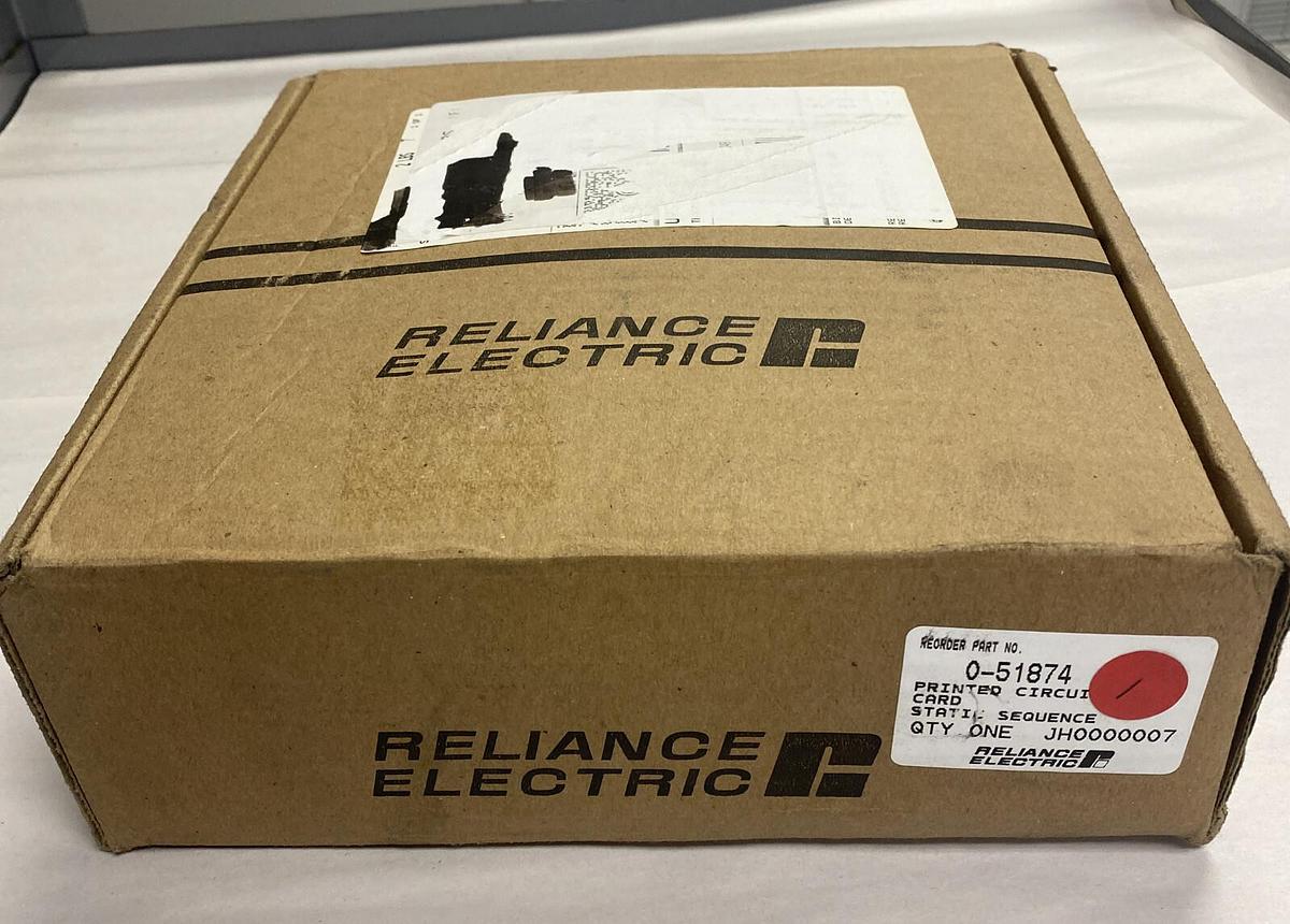 Used Reliance Electric,0-51874,Printed Circuit Card Static Sequence New