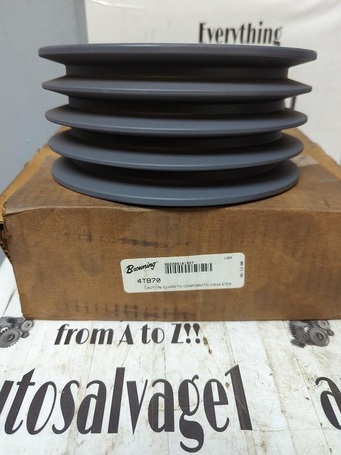 BROWNING,4TB70,2-1/8 INCH BORE 4 GROOVE SHEAVE NOS