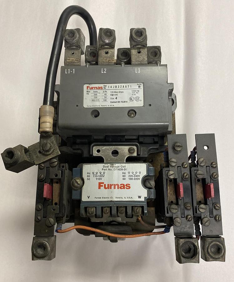 Used Furnas,14JB32AA71,Magnetic Starter Size 4 135A 600V