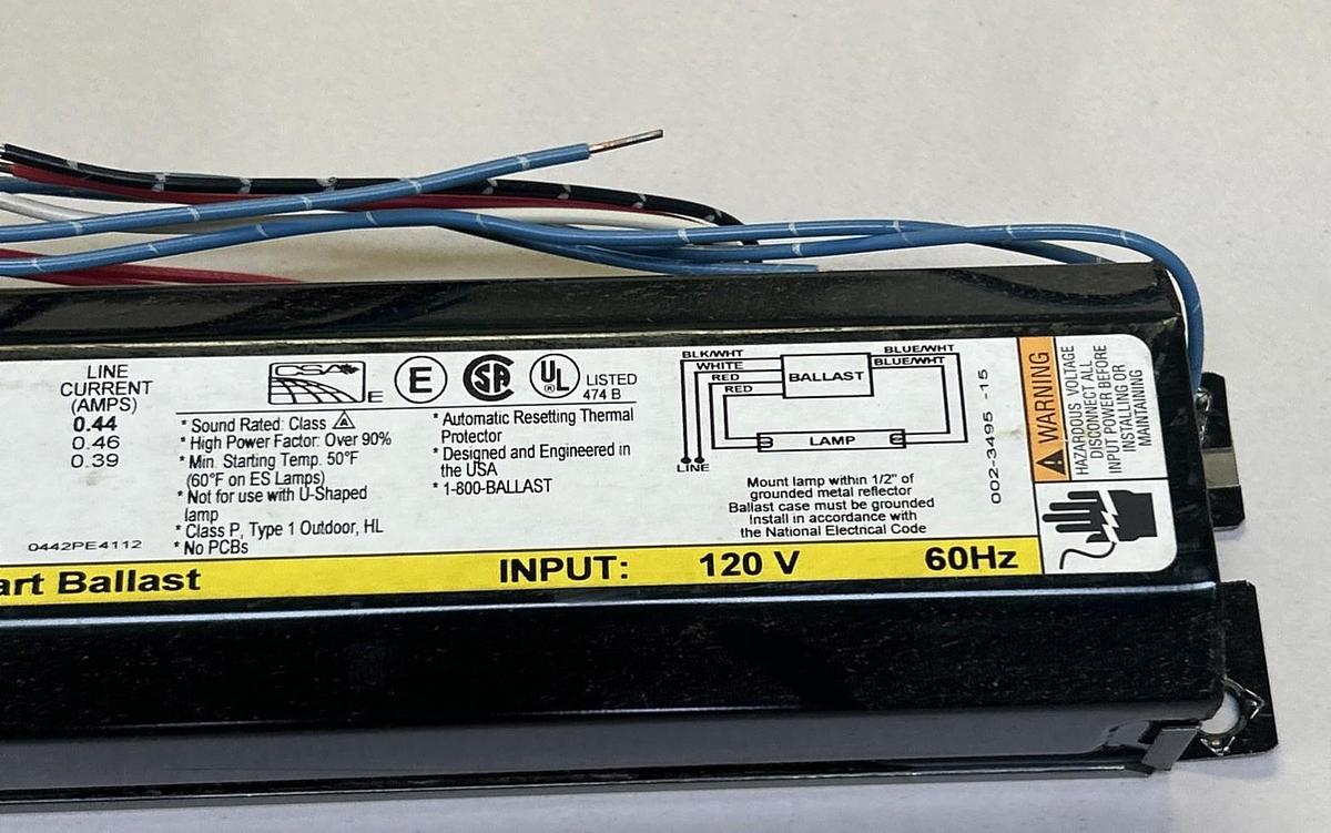 Used UNIVERSAL LIGHING TECHNOLOGIES,412LSLHTCP,MAGNETIC BALLAST 120V NOS