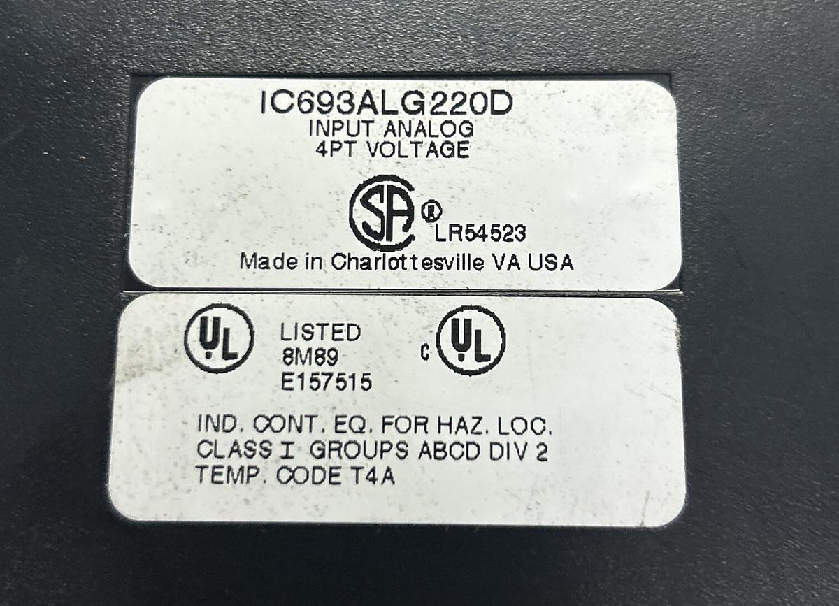Used GE FANUC,IC693ALG220D,INPUT MODULE LOT OF 2