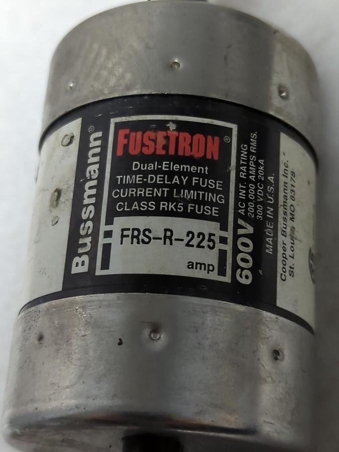 COOPER BUSSMANN,FRS-R-225,FUSETRON 225 AMP FUSE NOS
