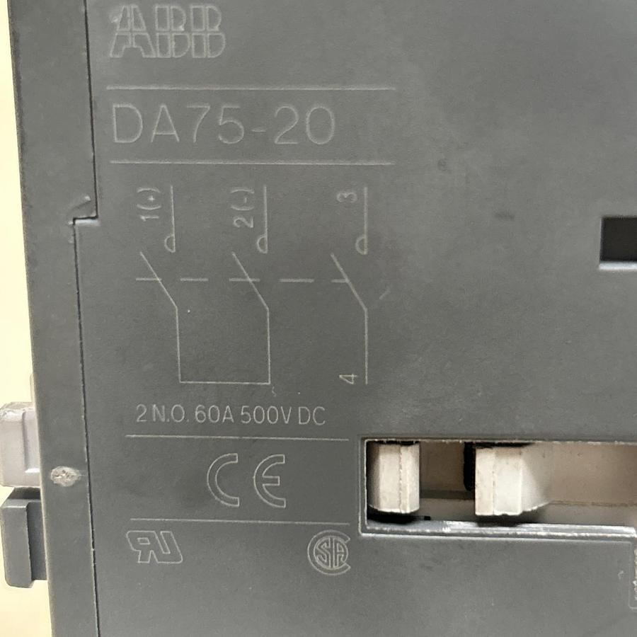Used ABB,DA75-20,CONTACTOR 60A 500VDC