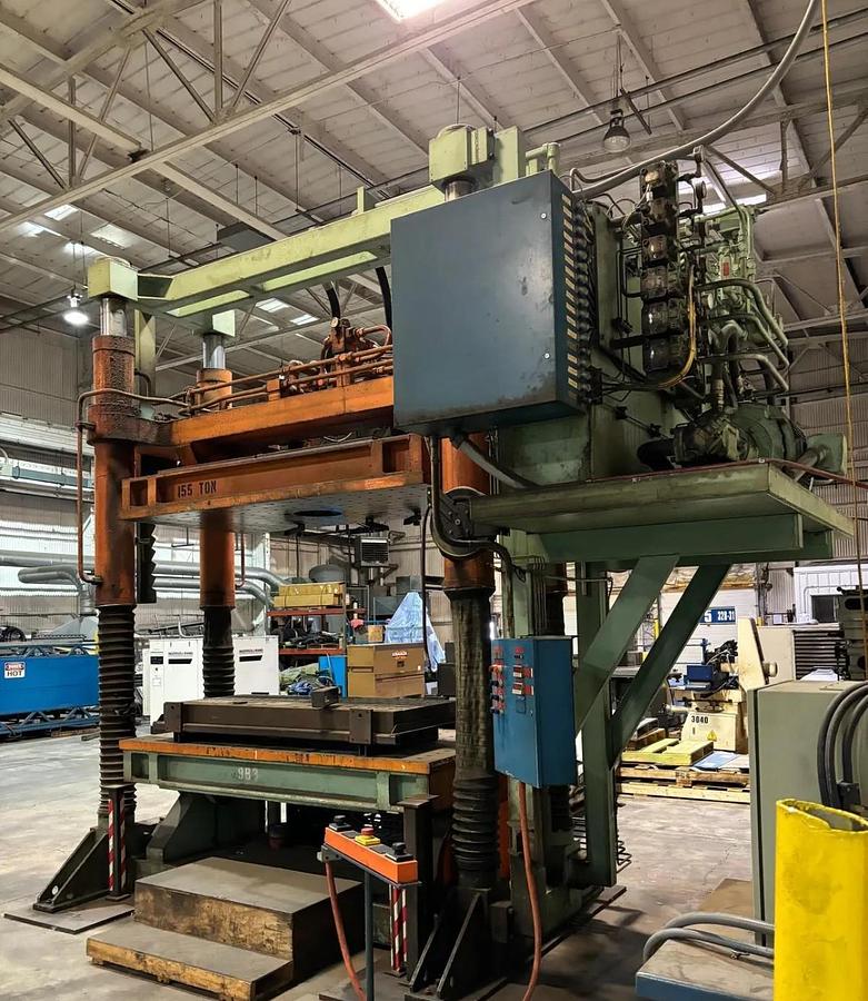Used 155 Ton Midwest/Desma Hydraulic Spotting Press