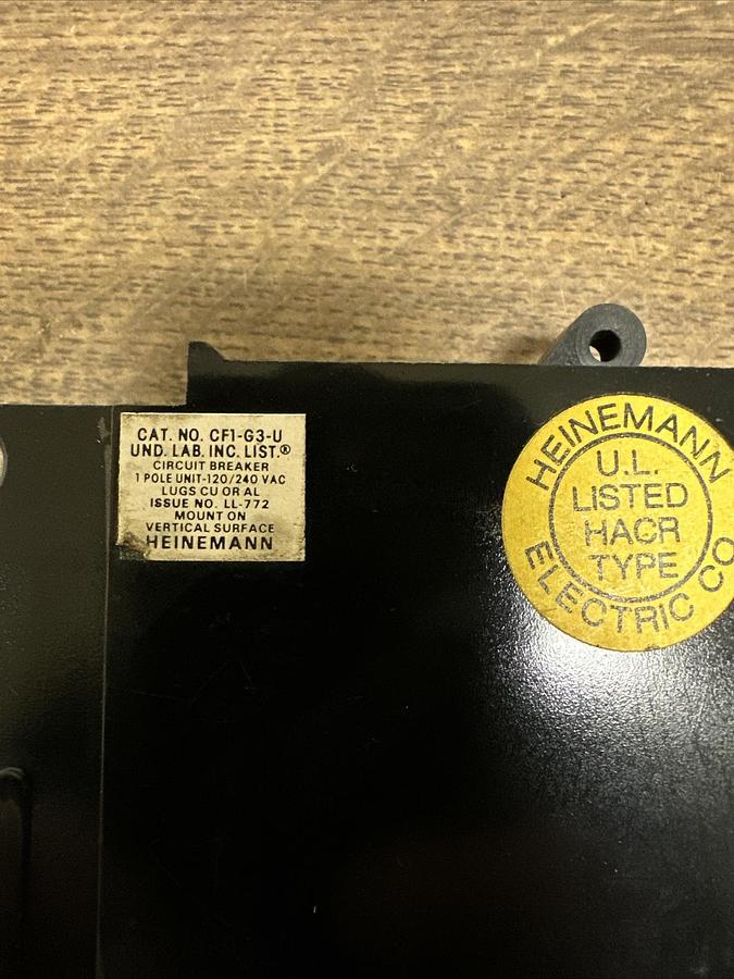 Used Heinemann,CF1-G3-U,15 Amp Breaker
