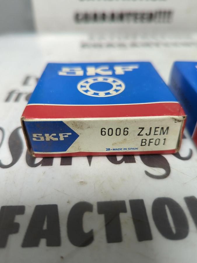SKF,6006 ZJEM,DEEP GROOVE BALL BEARING LOT OF 2 NOS
