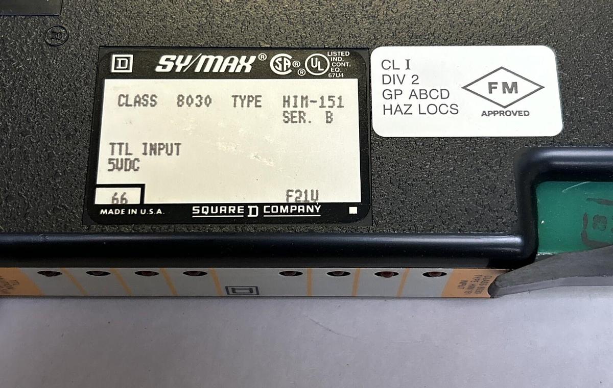 SQUARE D SYMAX,8030HIM-151,8 FUNCTION INPUT MODULE NOS