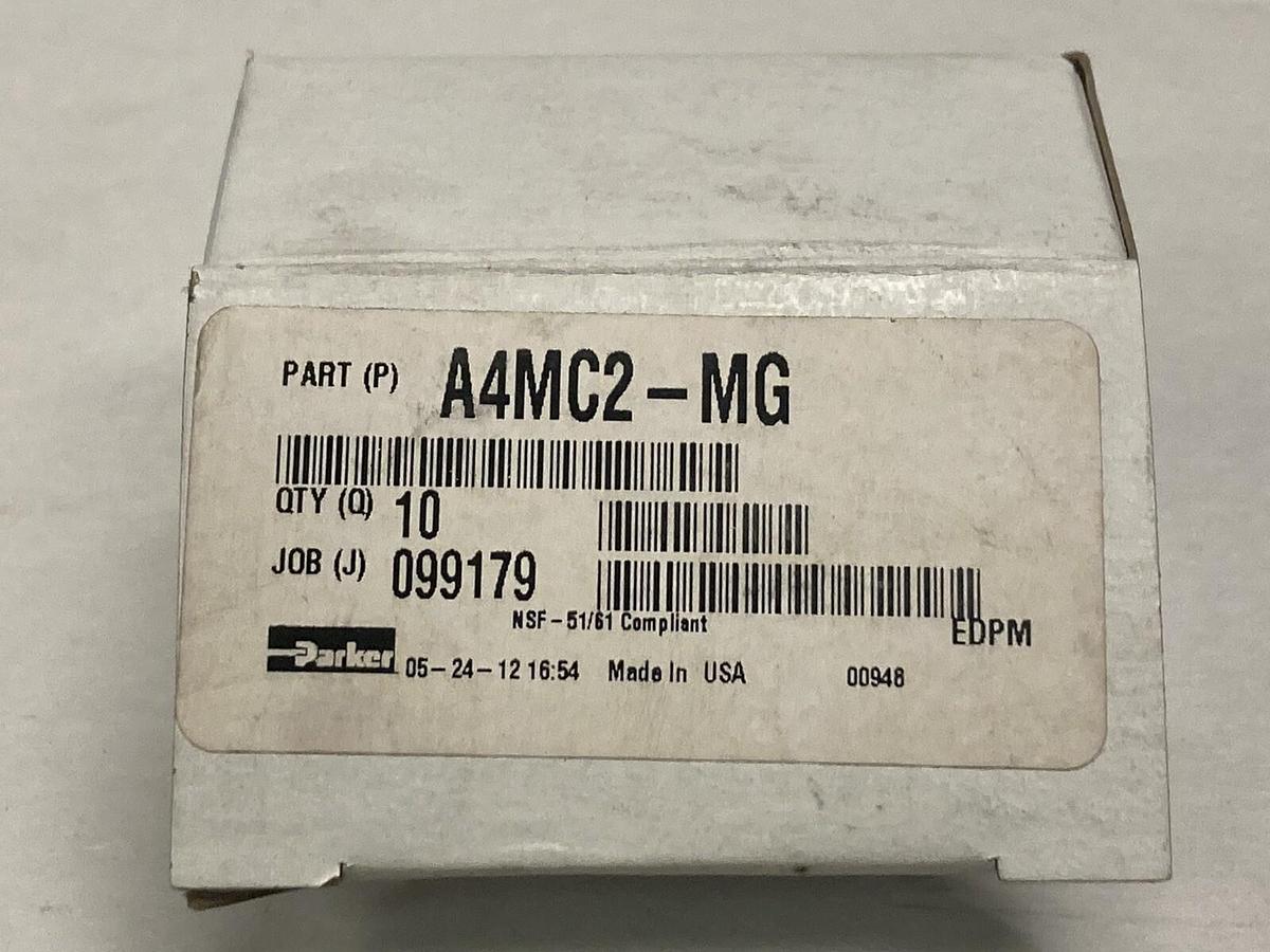 Used Parker,A4MC2-MG,Thermoplastic Push-In  1/4 INCH Tube Fitting