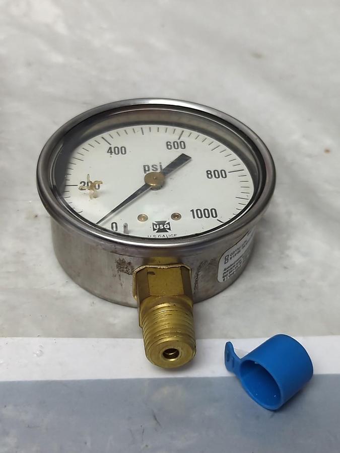 AMETEK USG,153255,GAUGE 2-1/2 IN FACE 1/4 IN NPT BOTTOM CONNECTION 1000PSI NOS
