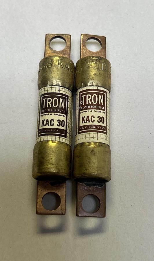 Used BUSSMANN,KA30,TRON FUSE 30A 600V LOT OF 2