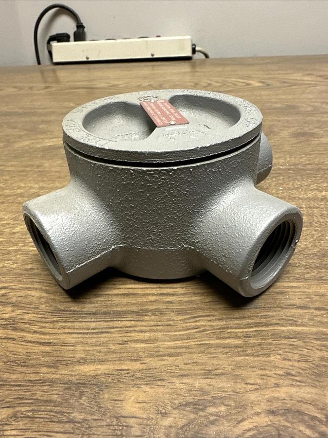 Appleton,GRHX 100,1" Iron Conduit Outlet Box Type EFHCA 4 Way