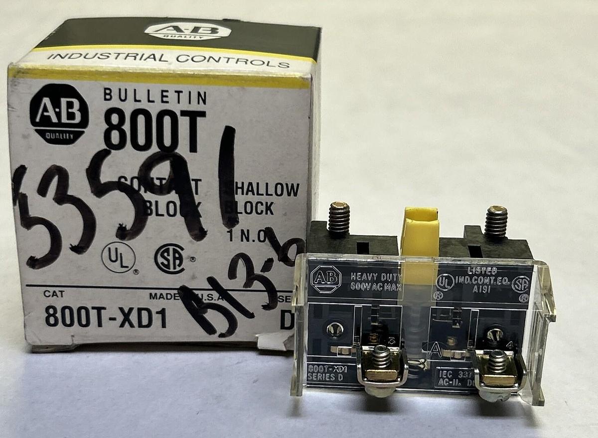 Used ALLEN BRADLEY,800T-XD1,CONTACT BLOCK NEW