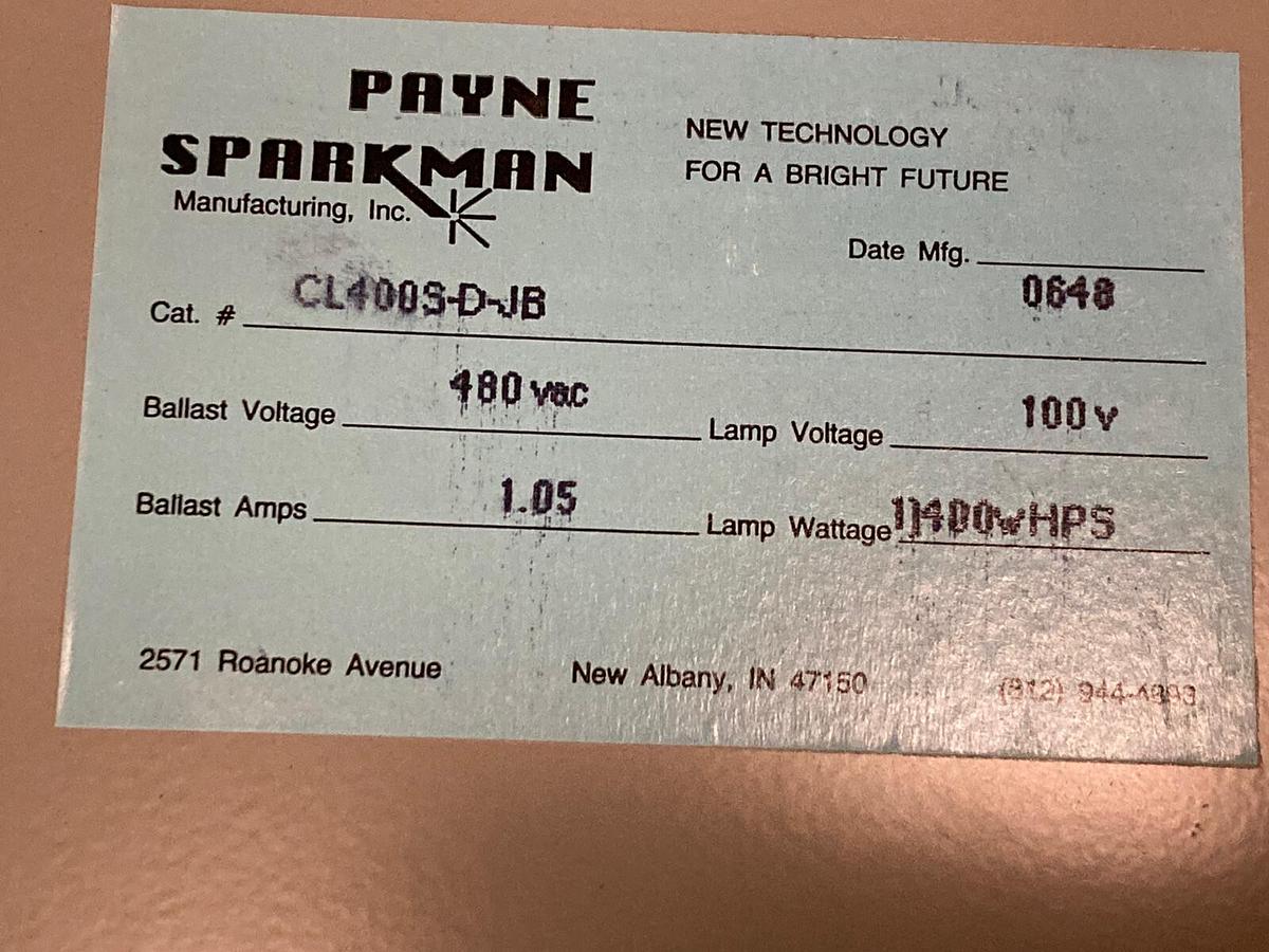 Used Payne Sparkman,CL400S-D-JB-BK,Enclosure Box 480VDC 4A