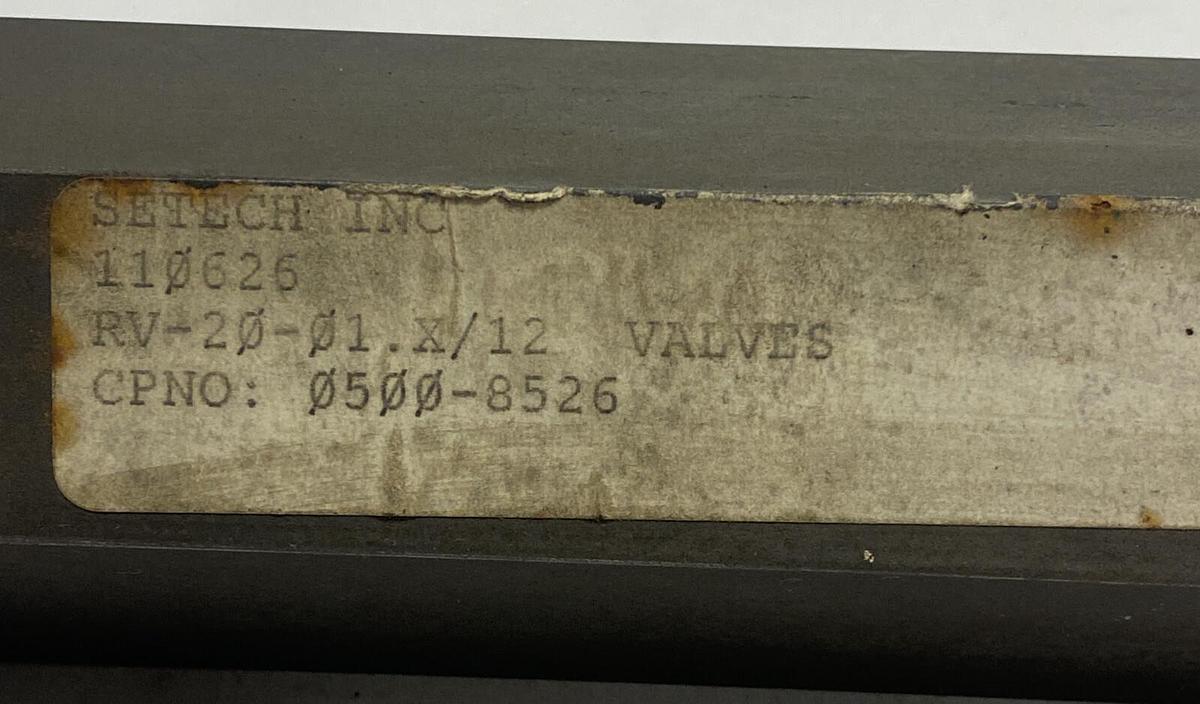 Setech,RV-20-01.X/12,Hydraulic Check Valve NOS