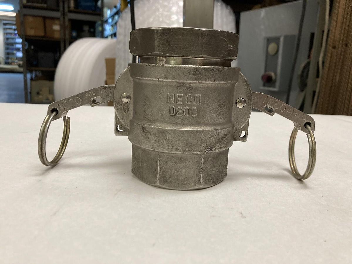 Used Neco,D200,Cam Lock Coupling 2 INCH 150 PSI 316 SS