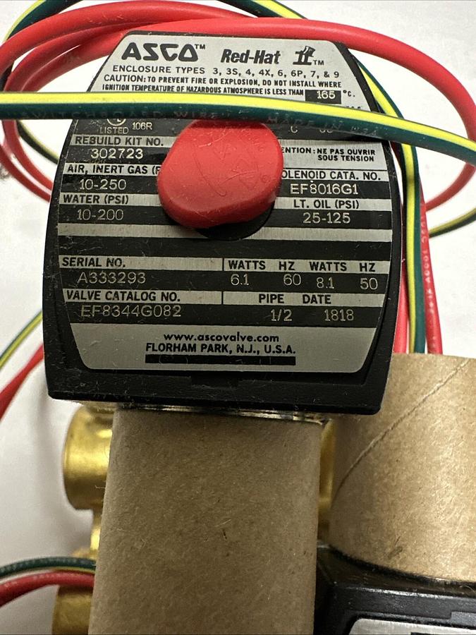Asco,EF8344G082,Solenoid Valve 120/60 110/50