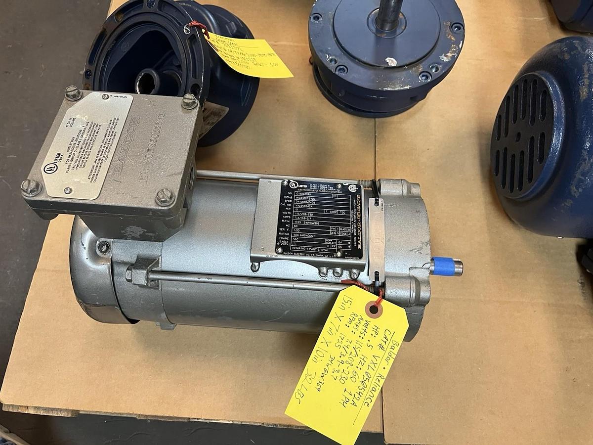 Used BALDOR,VXL050542A,HAZARDOUS MOTOR 1/2HP 1PH 56C 1725RPM 115/208-230V