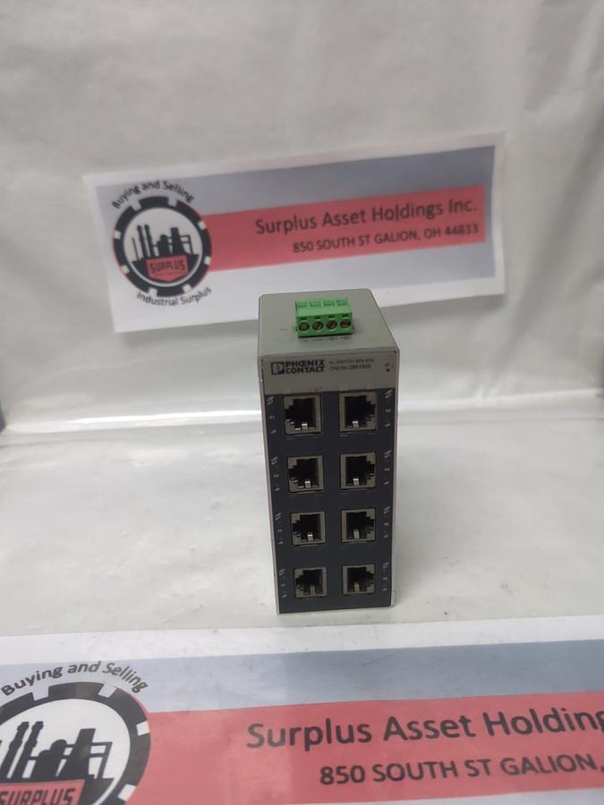 Used PHOENIX CONTACT,2891929,FL SWITCH SFN8TX EHTERNET SWITCH PRE-OWNED