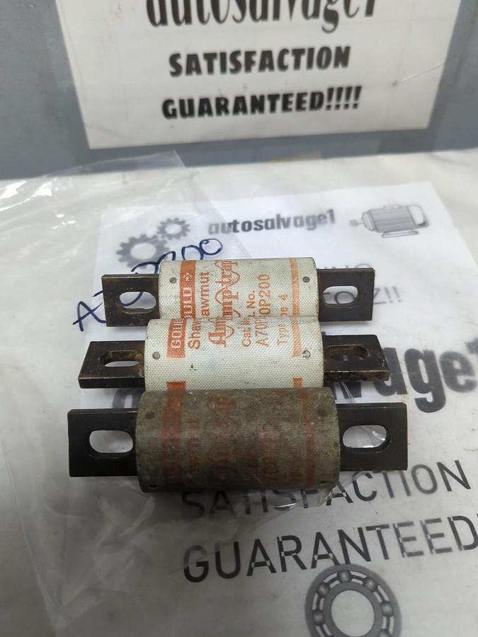 GOULD SHAWMUT,A70P20,AMP-TRAP FUSES LOT OF 3 NOS