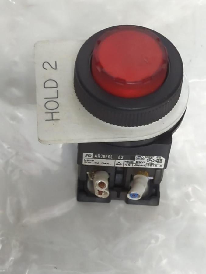 Used FUJI ELECTRIC,AR30E0L,RED ILLUMINATED PUSH BUTTON LOT OF 2 PRE-OWNED