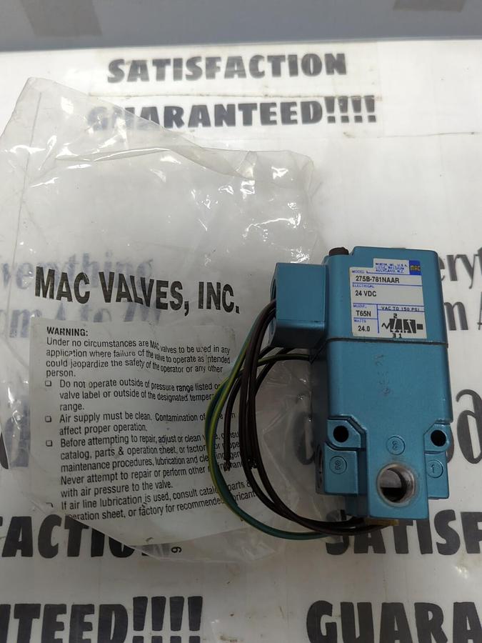 MAC,275B-781NAAR,SOLENOID VALVE 24VDC 24 WATT 150 PSI NEW NO BOX!