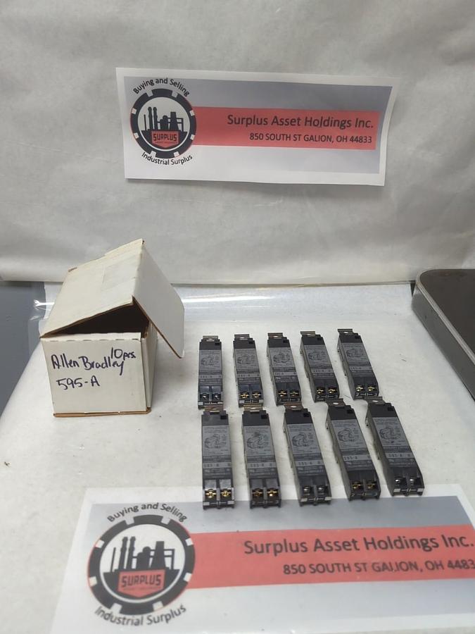 Used ALLEN BRADLEY,595-A,AUXILIARY CONTACT SER B 660VAC SIZE 0-5 LOT OF 10 PRE-OWNED