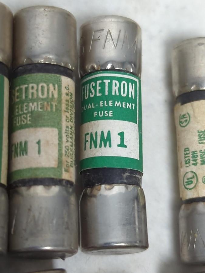 Used COOPER BUSSMANN,FNM1,1 AMP 250V FUSE LOT OF 13