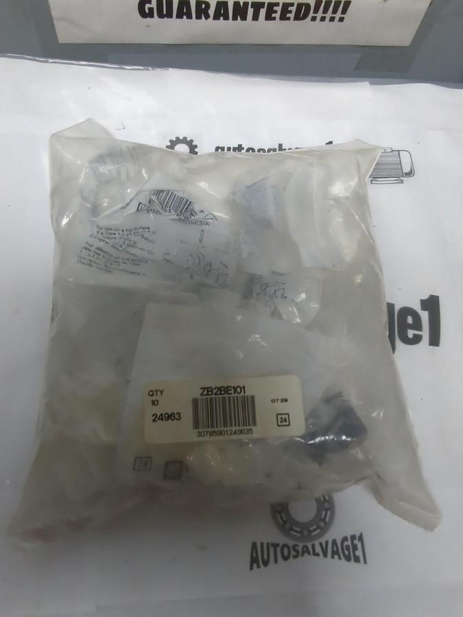 TELEMECANIQUE,ZB2BE101,PUSH BUTTON WITH CONTACT LOT OF 10