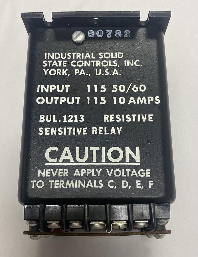 Industrial Solid State Controls,80782,Resistive Sensitive Relay NOS