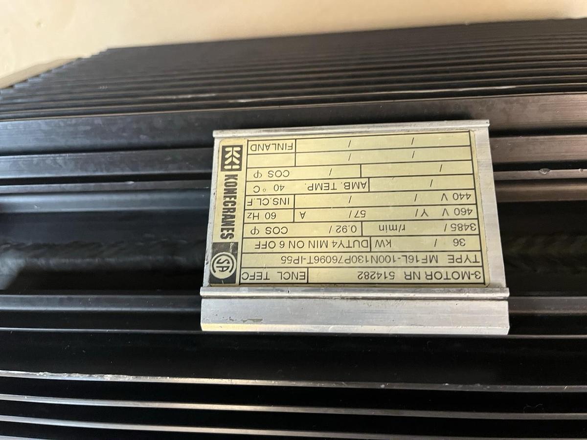 Used KONECRANES,MF16L-100N130P76096T-IP55,SERVO MOTOR 36kW 3485RPM 3PH 460V