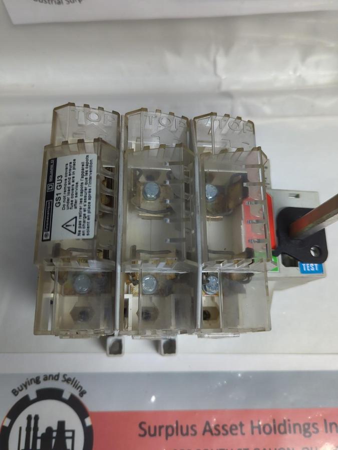 Used TELEMECANIQUE SQUARE D,GS1 GU3,DISCONNECT SWITCH J60A PRE-OWNED