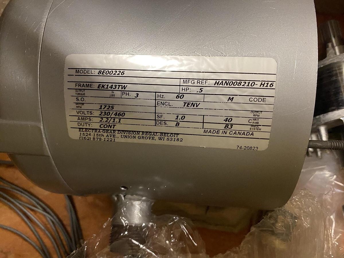 LEESON,8E00226,SLIP RING MOTOR, .5HP 1725RPM 230/460V FRAME EK143TW