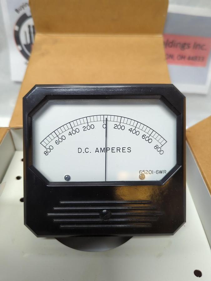 TRIPLETT,65201-6WR,PANEL METER 800-0-800 D.C AMPERES NOS