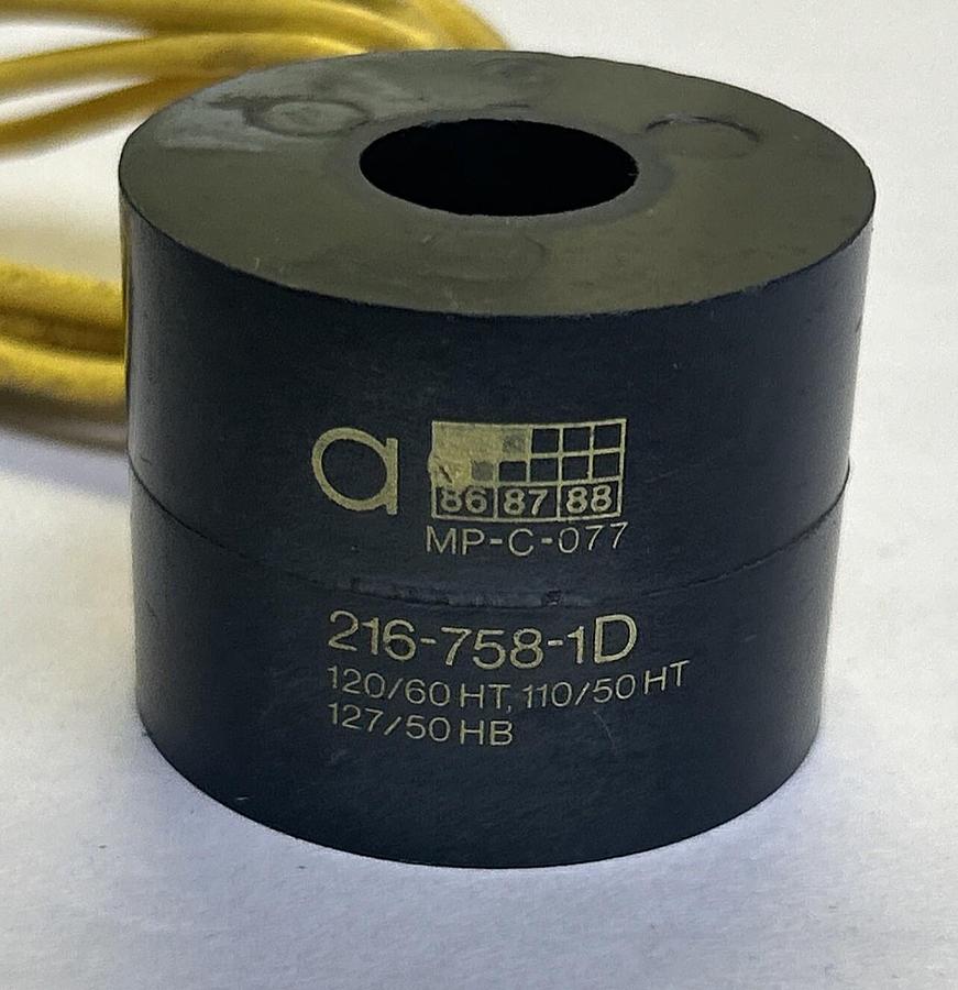 ASCO,216-758-1D,SOLENOID VALVE COIL NOS