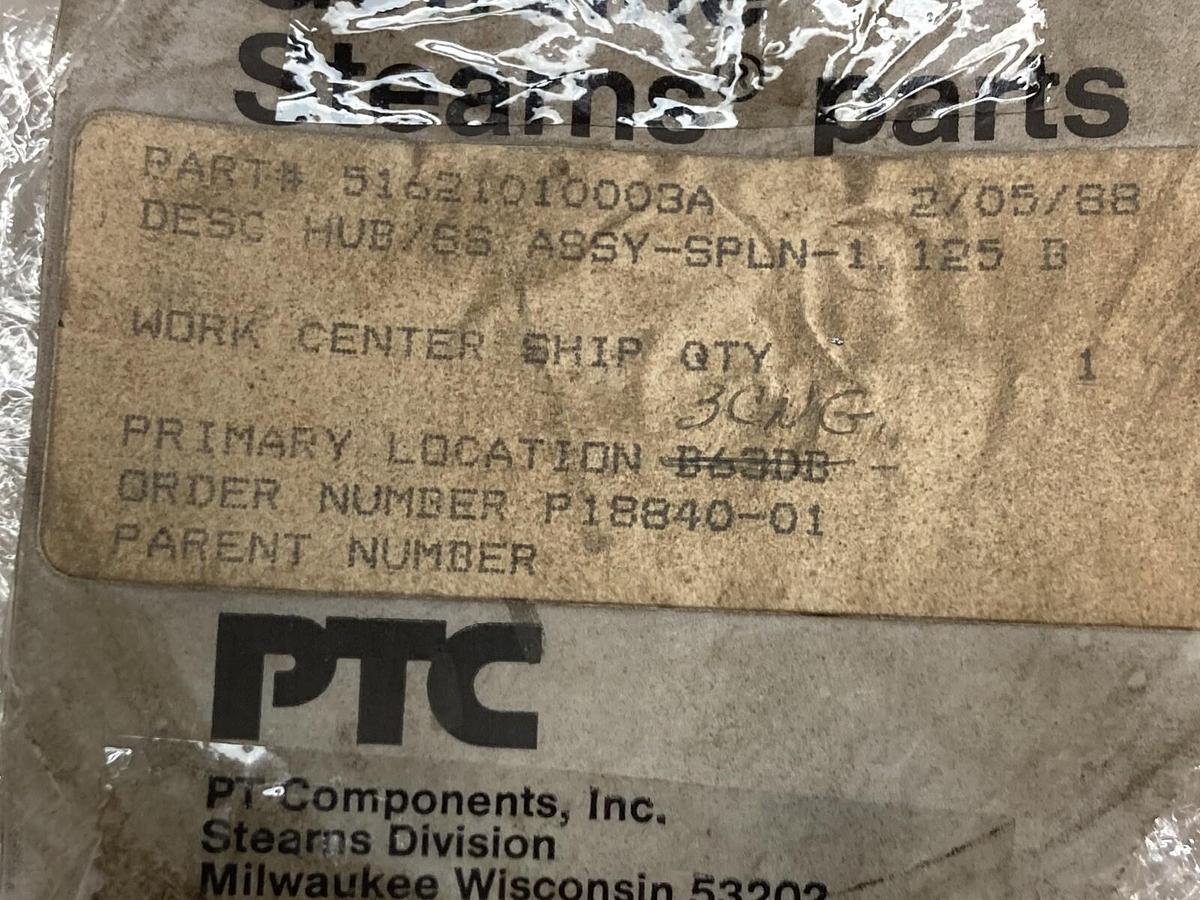 Used Stearns,51621010003A,82000 Series 2-Disc Hub 1-1/8 Inch Bore